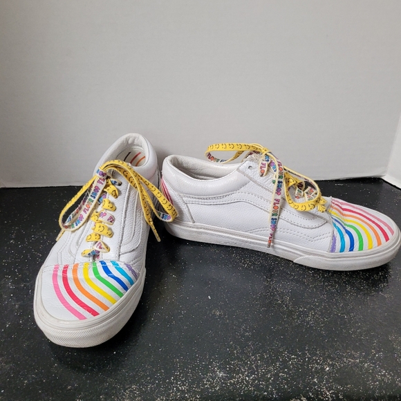 Vans The Flour Shop Leather Rainbow Sneakers - Picture 1 of 7